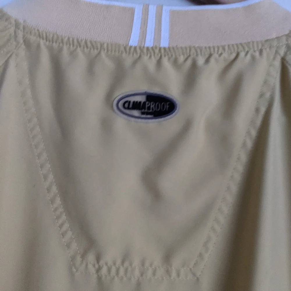 Adidas Wind Shirt Men's Yellow Climaproof Pullover Jacket Windbreaker L